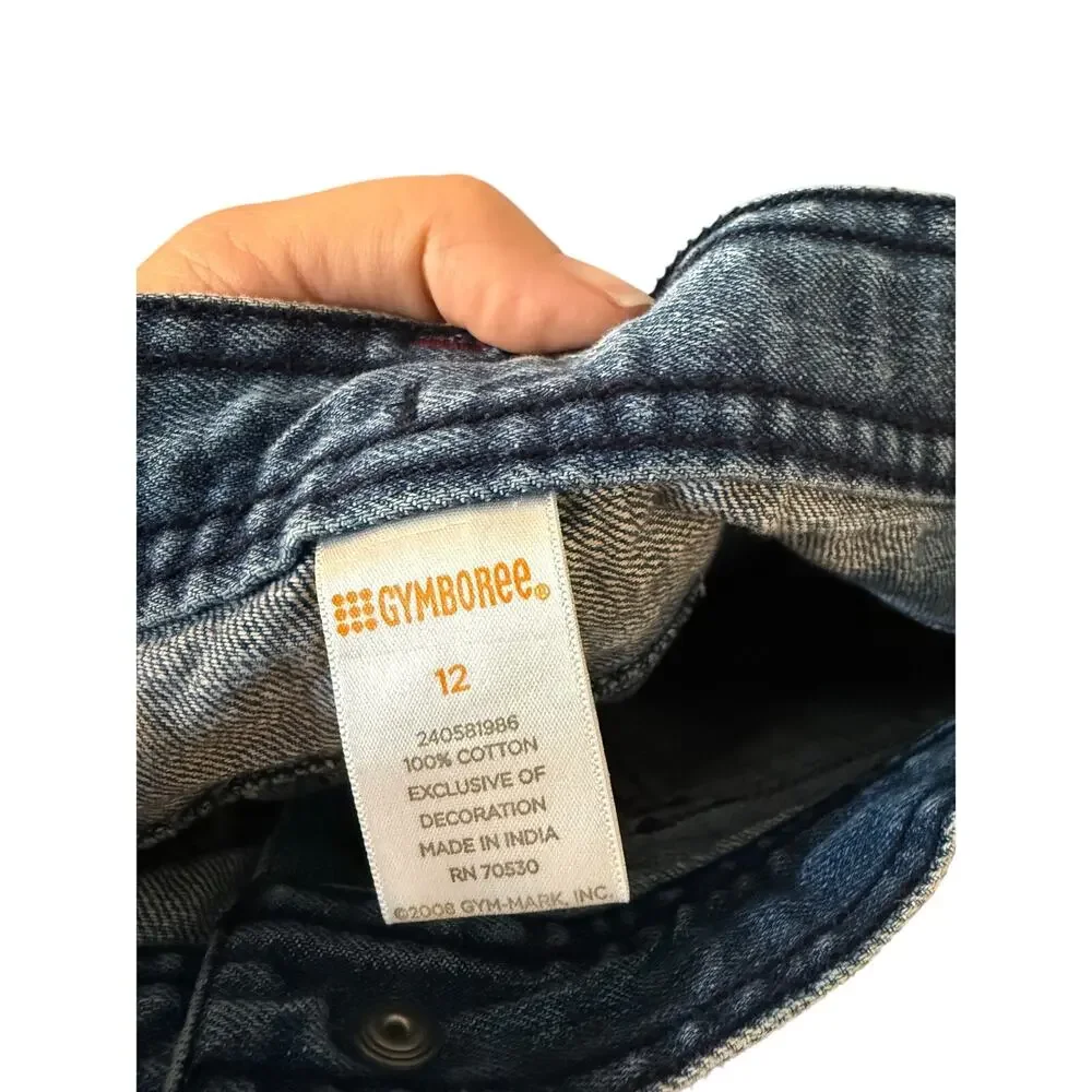Y2k Gymboree Girls Jeans with Hearts Size 12‎